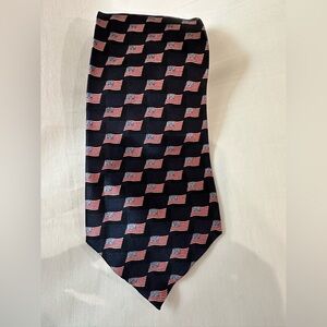 NEW Stonehenge Neck Tie 100% Silk American Flag Stars Patriotic USA Red Blue